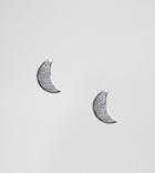 Kingsley Ryan Sterling Silver Moon Stud Earrings - Silver
