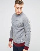 Bellfield Ladder Stitch Knitted Sweater - Gray