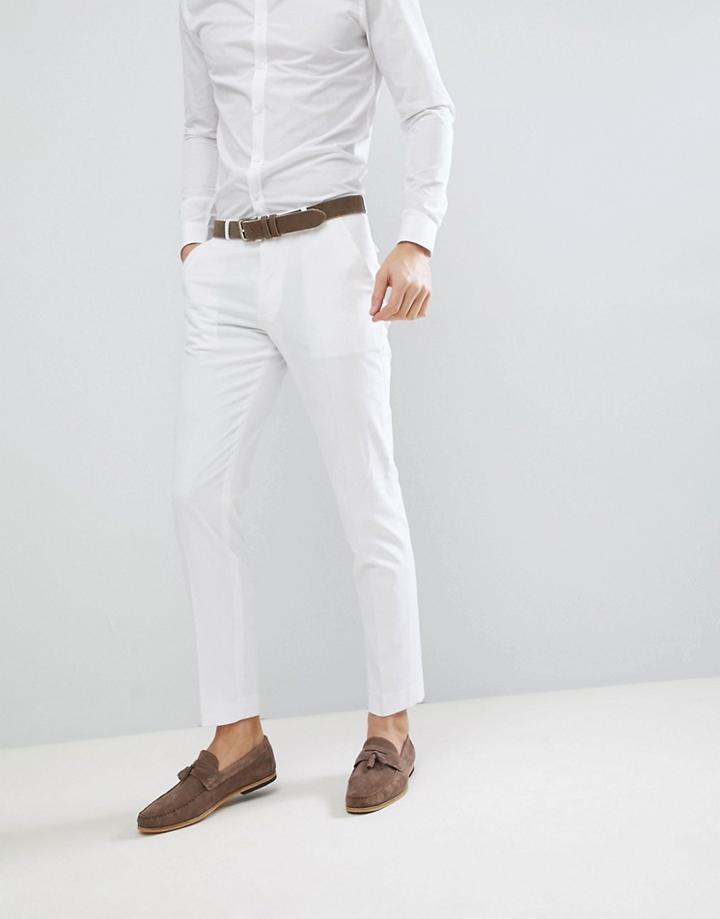 Asos Skinny Suit Pants In White - White