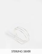 Asos Sterling Silver Fine Wrapped Ring - Silver