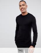 Gianni Feraud Tall Premium Muscle Fit Stretch Turtleneck Fine Gauge Sweater-black