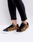 Truffle Collection Clean Leopard Sneaker - Beige
