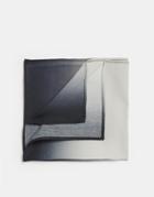 Asos Pocket Square In Wool Mix In Ombre Print Effect - Black