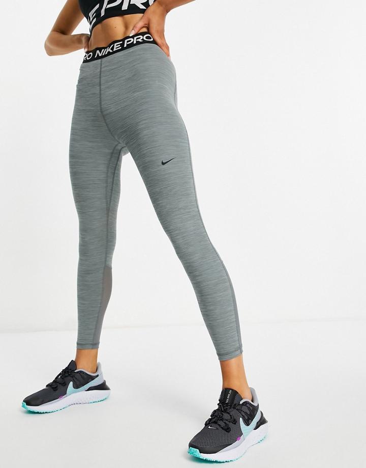 Nike Pro Training 365 High Waist 7/8 Leggings In Gray