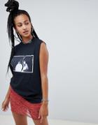 The Ragged Priest X Betsy Johnson Tank With Photo Print - Black