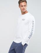 Abercrombie & Fitch Long Sleeve Top Slim Fit Legacy Print In White - White