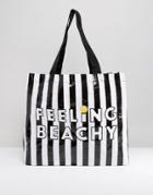 Monki Beachy Beach Bag - Black