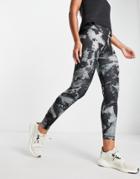 Reebok Myt All Over Print Leggings In Black