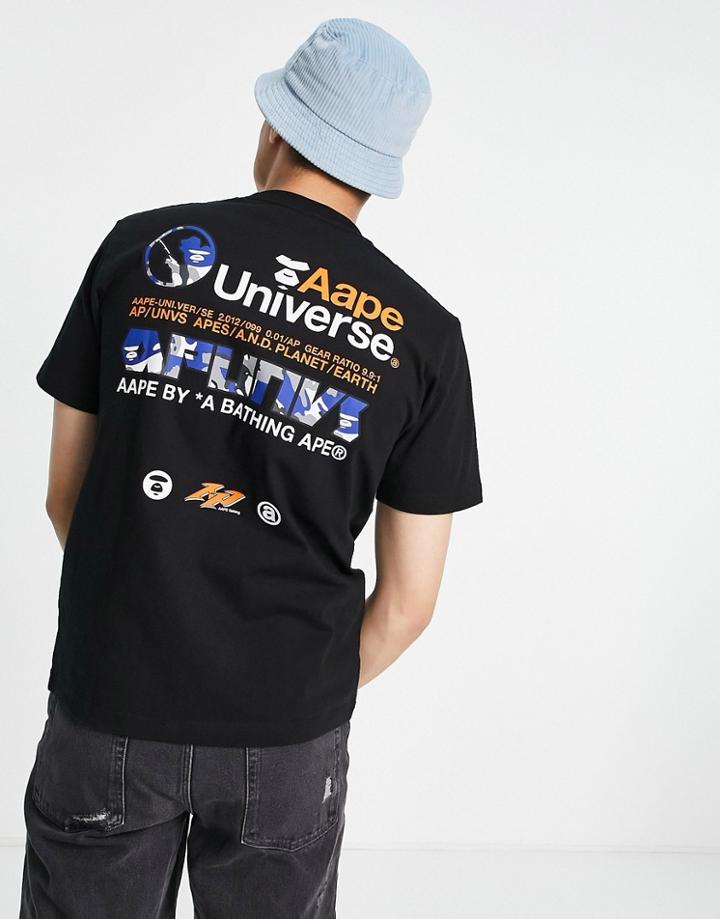 Aape By A Bathing Ape Universe T-shirt In Black