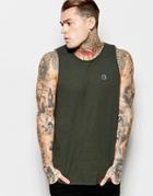 Religion Tank With Split Back Hem - Dark Metal