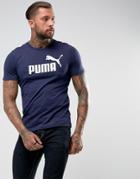 Puma Ess No.1 T-shirt In Navy 83824106 - Navy