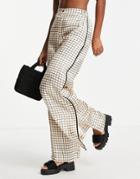 Aligne Satin Pants In Cream Check - Part Of A Set-multi
