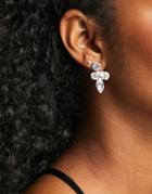 True Decadence Crystal Cluster Stud Earrings-gold