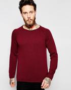 Nudie Crew Sweater Vladimir Raglan Knit - Plum