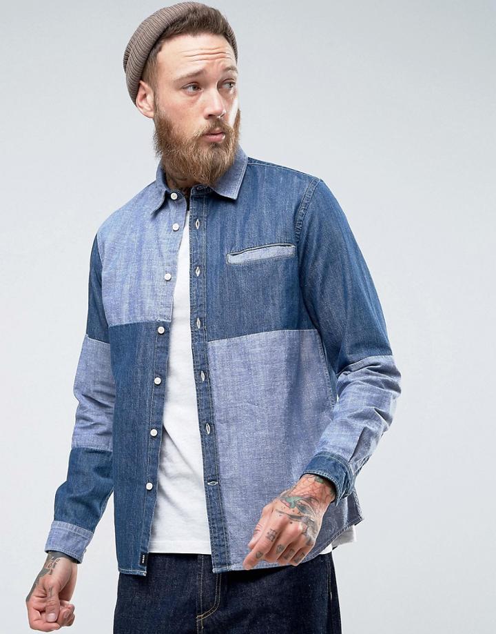 Edwin Patch Denim Better Shirt - Blue