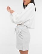 The Wellness Project Lounge Soft Rib Shorts In Gray-grey