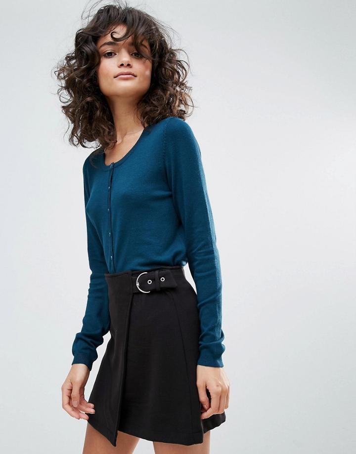Vero Moda Round Neck Cardigan - Green