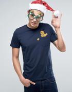 Jack & Jones T-shirt With Holidays Pocket - Navy