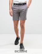 Only & Sons Skinny Smart Shorts - Gray