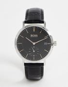 Boss 1513638 Corporal Leather Watch - Black