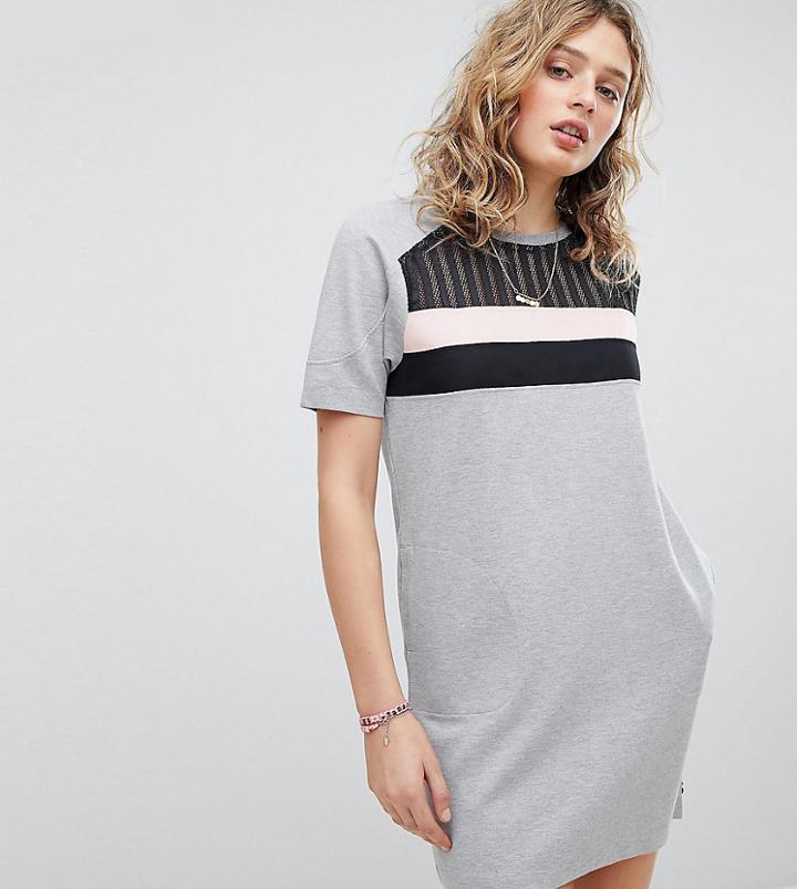 Maison Scotch Exclusive Sweat Dress With Inserted Mesh