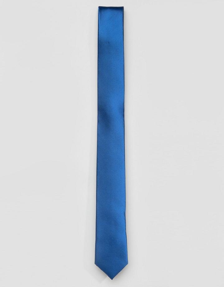 Devils Advocate Cobalt Blue Plain Tie - Blue