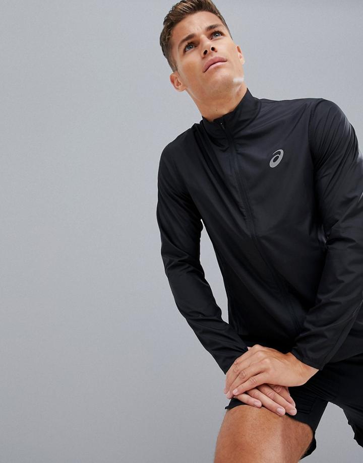 Asics Running Jacket In Black - Black