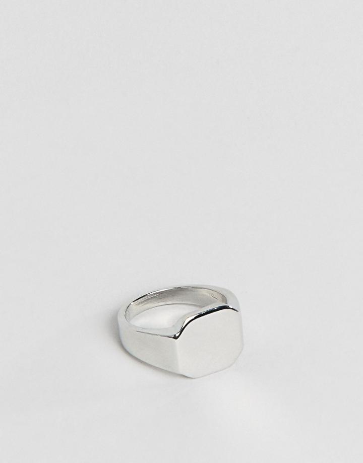 Designb Signet Ring In Silver - Silver