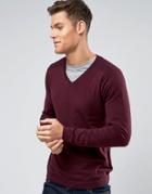 Burton Menswear V-neck Sweater - Red