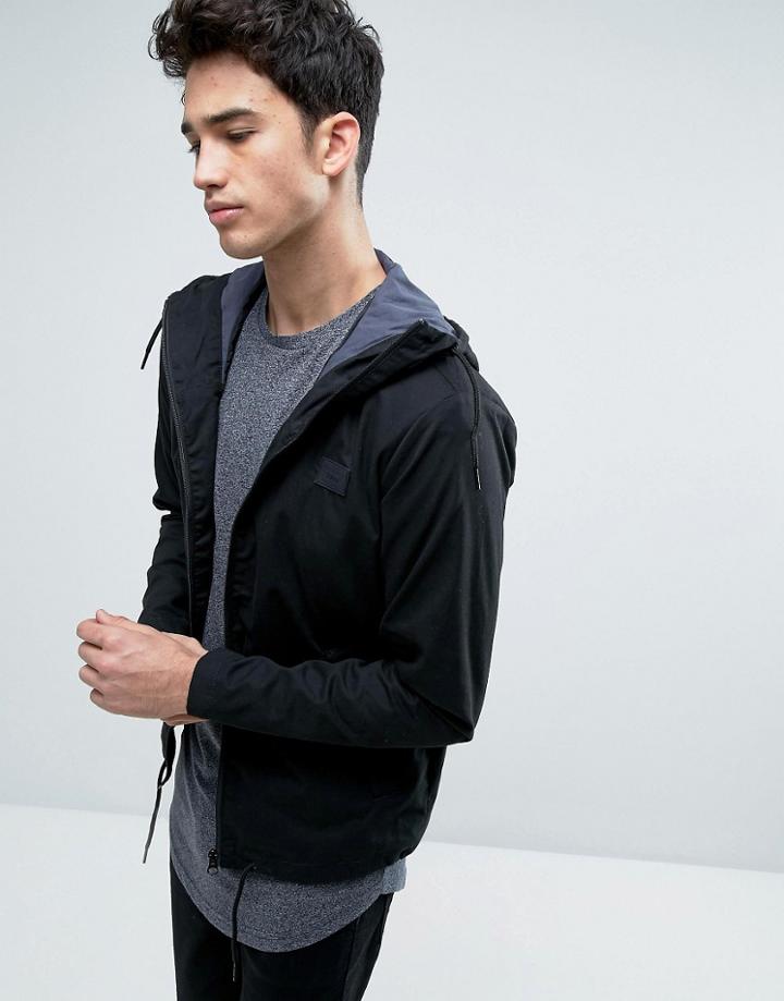 Jack & Jones Core Light Weight Hooded Jacket - Black