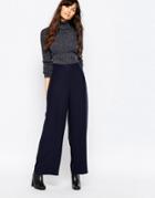 Just Female Triba Loose Pants In Navy - Navy