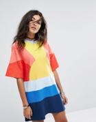 Ragyard Festival Oversized Sunburst T-shirt Dress - Multi