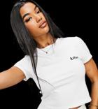Asyou 90's Cropped Fitted T-shirt In White