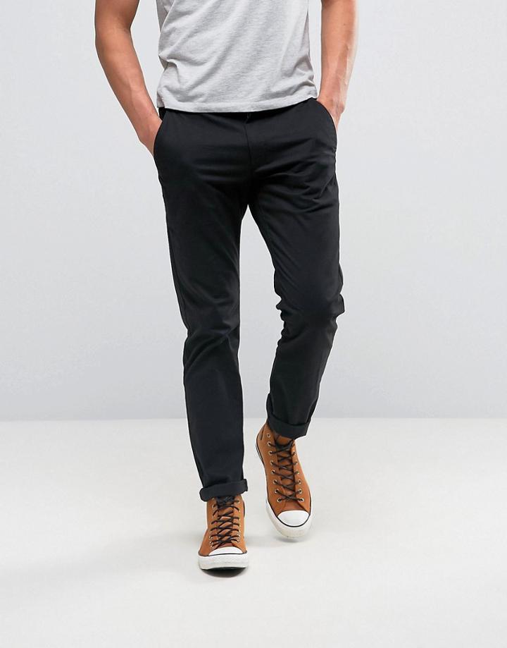 Farah Elm Chino In Slim Fit - Black