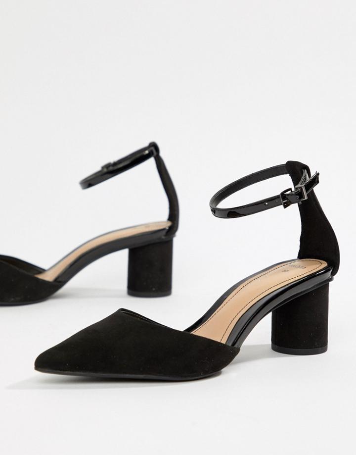 Bershka Point Mid Shoe In Black - Black