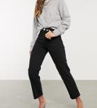 Asos Design High Rise Stretch 'slim' Straight Leg Jeans In Black