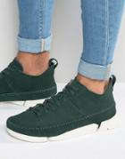 Clarks Originals Trigenic Suede Sneakers - Green