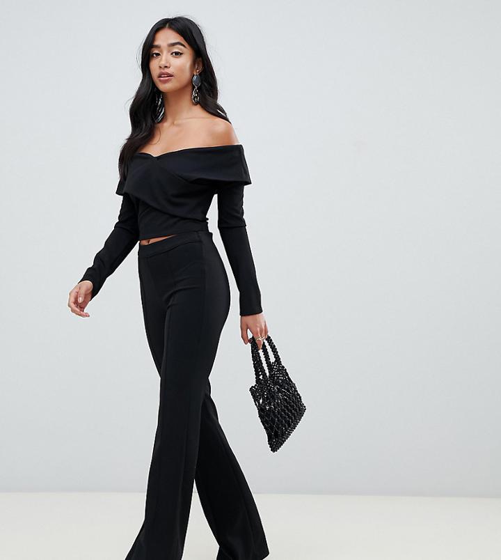 John Zack Petite Bootcut Flare In Black - Black