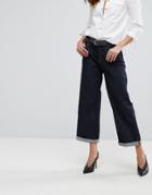 Replay Basinkim Turn Up Wide Leg Jean - Blue