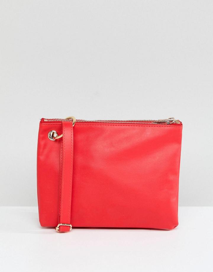 Monki Hoop Detail Cross Body Bag - Red