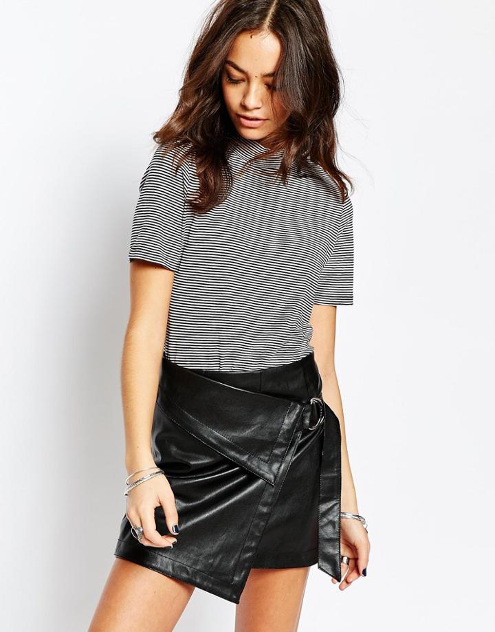 Only Stripe High Neck Top - Stripe