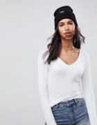 Asos Ultimate Top With Long Sleeve And V-neck - White