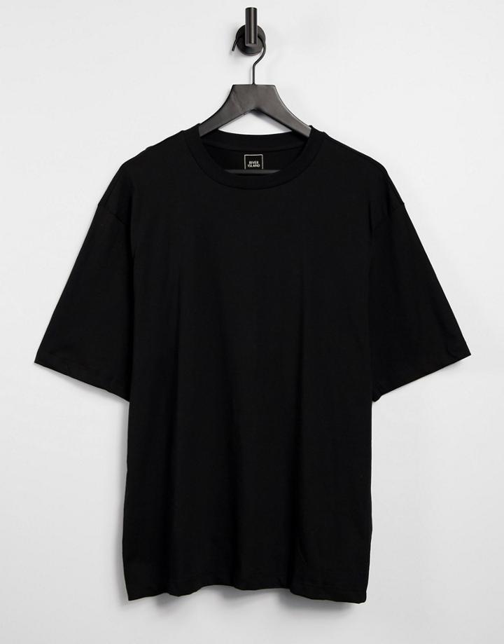 River Island Oversized T-shirt In Black