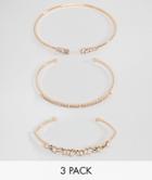 Aldo Gold Embellished Multipack Bracelets - Gold