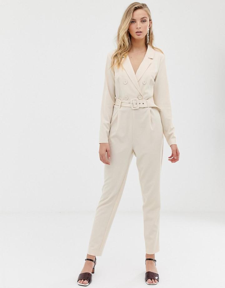 Vila Tailored Utility Jumpsuit-cream
