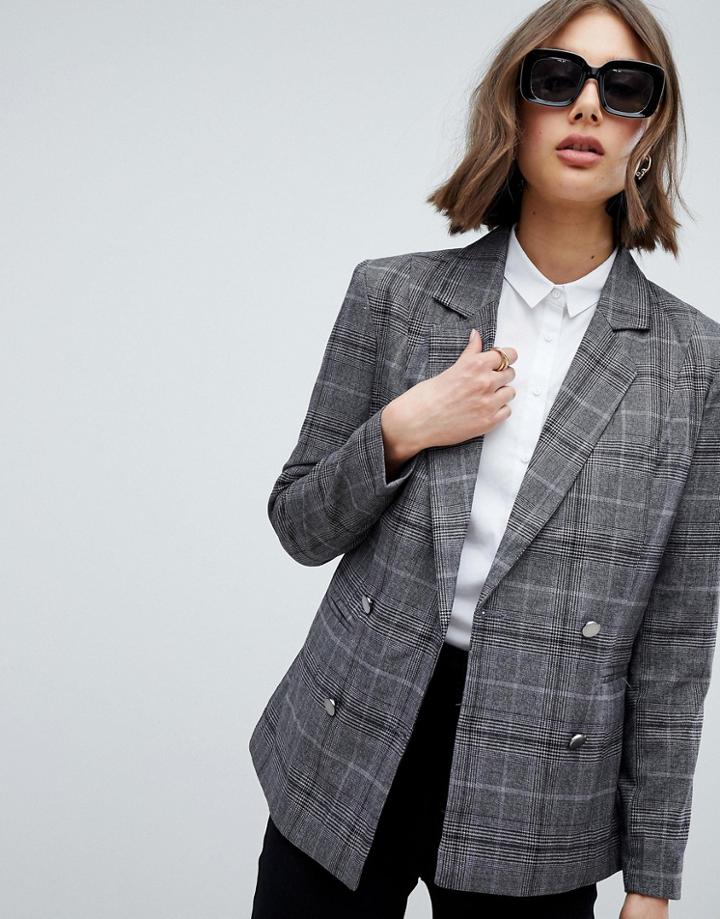 Vero Moda Pinstripe Blazer - Black