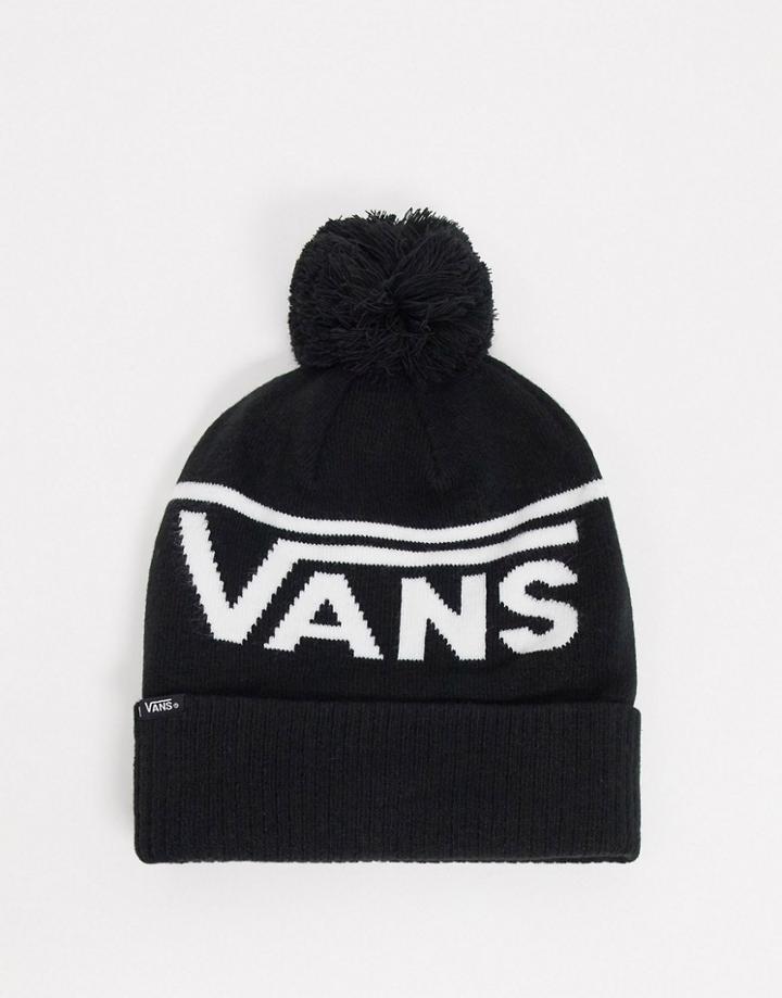Vans Stripe Pom Beanie In Black