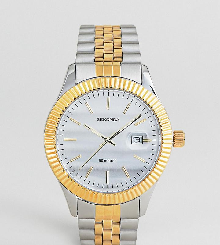 Sekonda Bracelet Watch In Silver/gold Exclusive To Asos - Silver