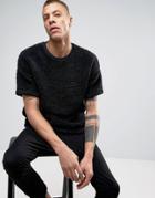 Asos Oversized T-shirt In Black Borg - Black