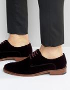 Ted Baker Nierro Velvet Derby Shoes - Red